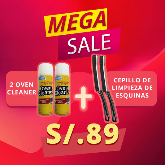 COMBO 2 OVEN CLEANER + 2 CEPILLO DE LIMPIEZA